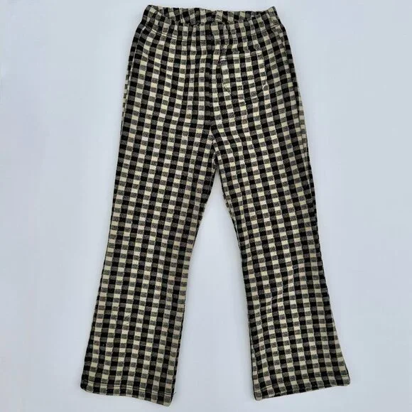 ZARA Gingham Pull-On Pants | Elastic Waist | Black & Beige | 2–3Y | NWT - Picture 6 of 6